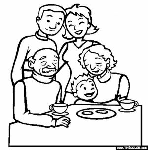 Free Simple Family Coloring Pages for Children   af8vj