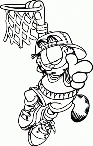Free Simple Garfield Coloring Pages for Children   CM3XV