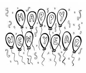 Free Simple New Years Coloring Pages for Children   33921