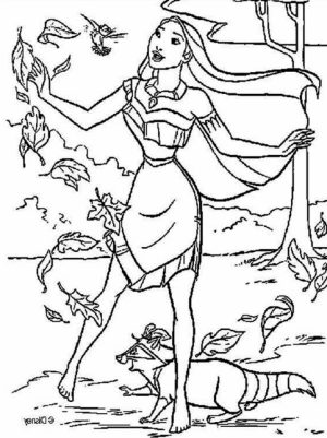 Free Simple Pocahontas Coloring Pages for Children   CM3XV
