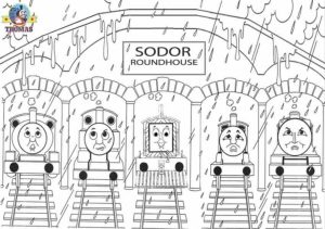 Free Simple Thomas And Friends Coloring Pages for Children   t6gbg