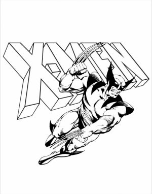 Free Simple Wolverine Coloring Pages for Children   t6gbg