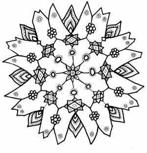 Free Snowflake Coloring Pages to Print Out   31679