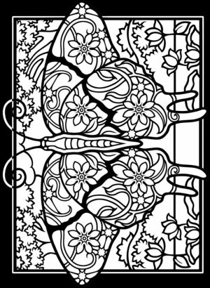 Free Stained Glass Coloring Pages   17248