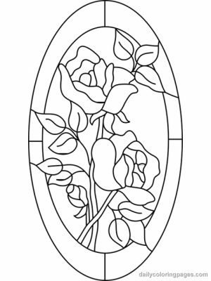 Free Stained Glass Coloring Pages   47124