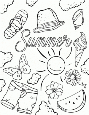 Free Summer Coloring Pages   706102
