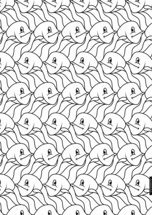 Free Tessellation Coloring Pages Adult Printable   77127