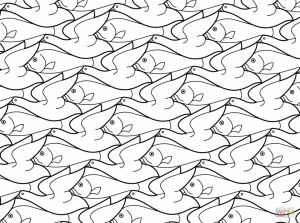 Free Tessellation Coloring Pages for Grown Ups   37592
