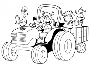 Free Tractor Coloring Pages   33958