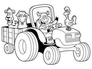 Free Tractor Coloring Pages to Print   00029