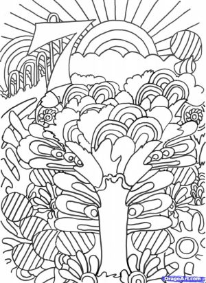 Free Trippy Coloring Pages to Print for Adults   HS6W2