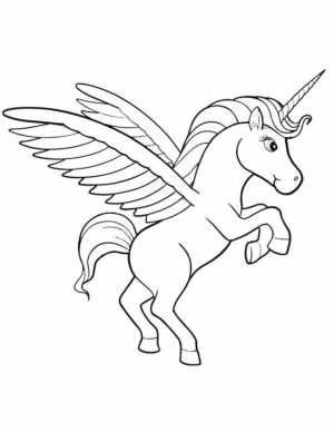 Free Unicorn Coloring Pages   4488