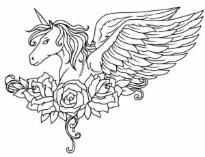 Free Unicorn Coloring Pages for Adults   YF864