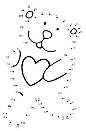 Free Valentine Dot to Dot Coloring Pages   N1TDN