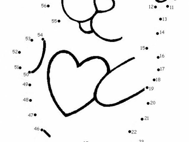 Get This Free Valentine Dot to Dot Coloring Pages N1TDN