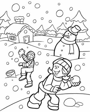 Free Winter Coloring Pages   467390
