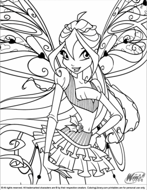 Free Winx Club Coloring Pages for Kids   yy6l0