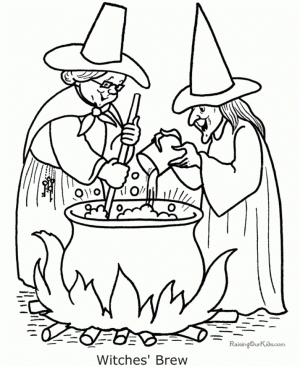 Free Witch Coloring Pages for Kids   ddpA0