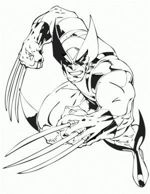 Free Wolverine Coloring Pages for Kids   ddpA0