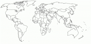 Free World Map Coloring Pages for Kids   yy6l0