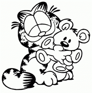 Garfield Coloring Pages Printable for Kids   WY71R
