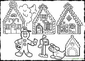 Gingerbread House Coloring Pages for Toddlers   xM7zV