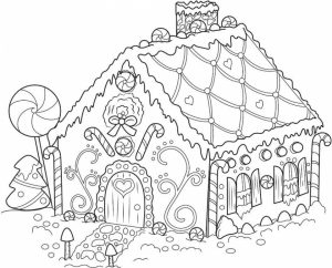 Gingerbread House Coloring Pages Online Printable   bp4m5