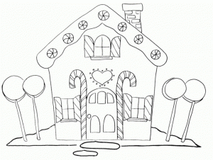 Gingerbread House Coloring Pages to Print for Kids   KIFps
