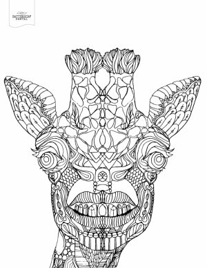 Giraffe Coloring Pages for Adults   06731