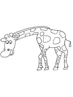 Giraffe Coloring Pages Free   04662
