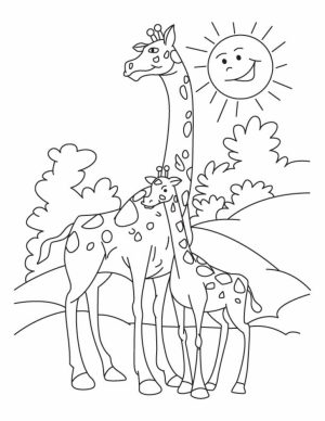 Giraffe Coloring Pages Printable   64195