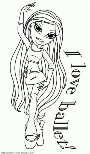 Girls Coloring Pages of Bratz Dolls   1ugl0