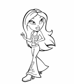 Girls Coloring Pages of Bratz Dolls   3mv98