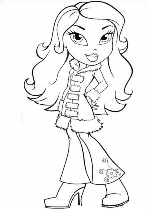 Girls Coloring Pages of Bratz Dolls   tar75