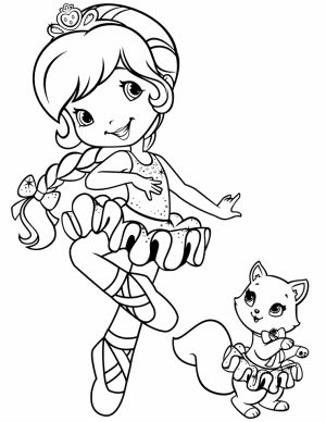 Girls Coloring Pages of Strawberry Shortcake Printable   36750