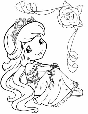 Girls Coloring Pages of Strawberry Shortcake Printable   41672