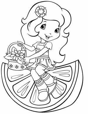Girls Coloring Pages of Strawberry Shortcake Printable   83728