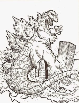Godzilla Coloring Pages Free to Print   JU7zm