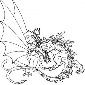 Godzilla Coloring Pages to Print Online   K0X5s