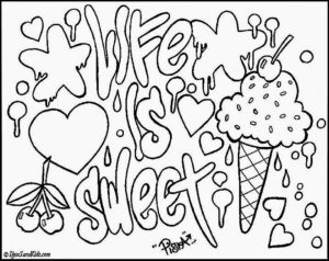 Graffiti Coloring Pages Free Printable   22398