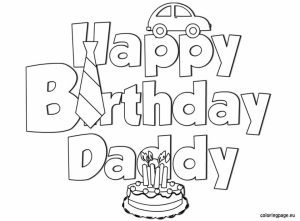 Happy Birthday Cake and Party Coloring Pages   28571