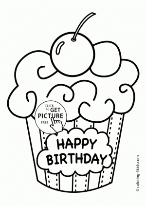 Happy Birthday Coloring Pages for Kids   18946