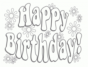 Happy Birthday Coloring Pages for Kids   21857