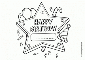Happy Birthday Coloring Pages for Kids   40956