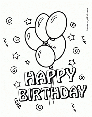 Happy Birthday Coloring Pages for Kids   71503