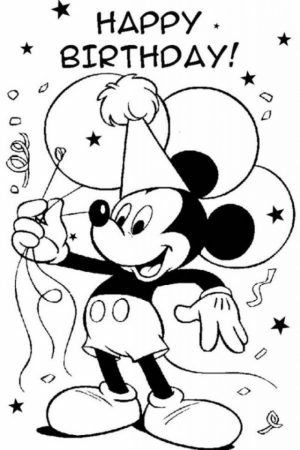 Happy Birthday Coloring Pages Free Printable   28501