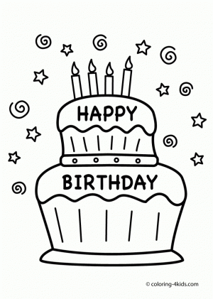 Happy Birthday Coloring Pages Free Printable   41750