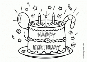 Happy Birthday Coloring Pages Free Printable   46170