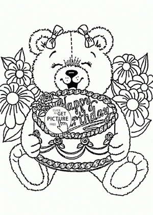 Happy Birthday Coloring Pages Free Printable   61840