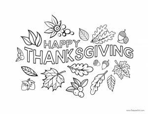 Happy Thanksgiving Coloring Pages Free Printable   76512